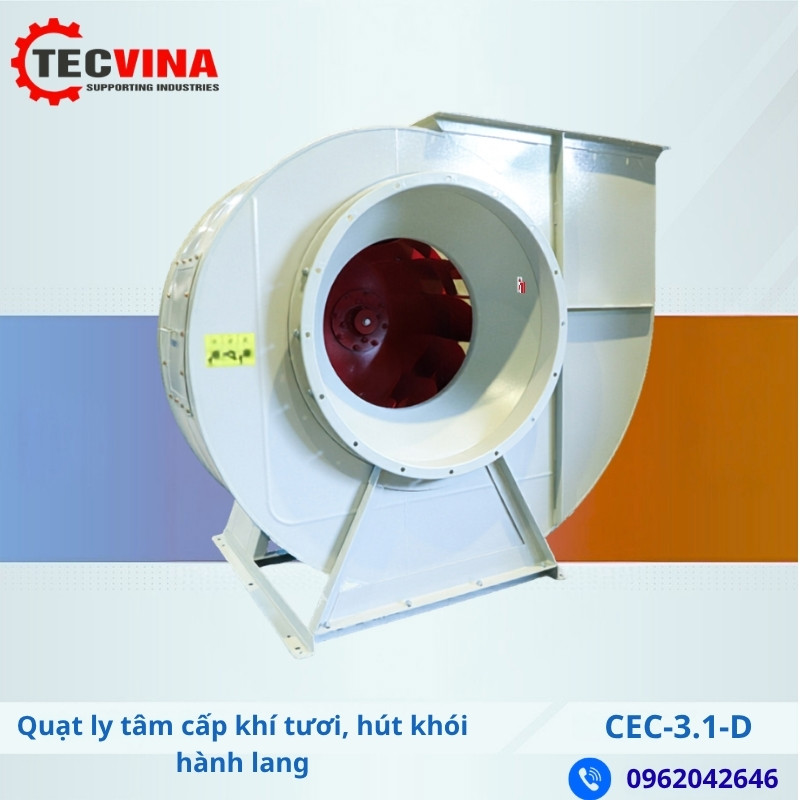 Quạt ly tâm cấp khí tươi, hút khói hành lang CEC-3.1-D